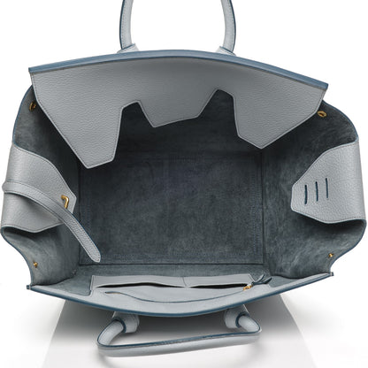 Celine Crisped Calfskin Small Tie Knot Tote Light Blue 6 of 8