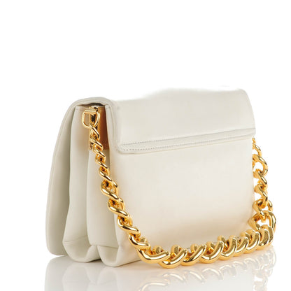 Versace Nappa Palazzo Sultan Shoulder Bag White 3 of 8
