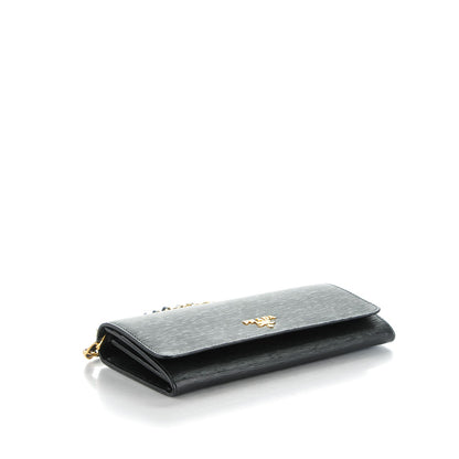 Prada Vitello Move Oro Chain Wallet Nero Black 4 of 7
