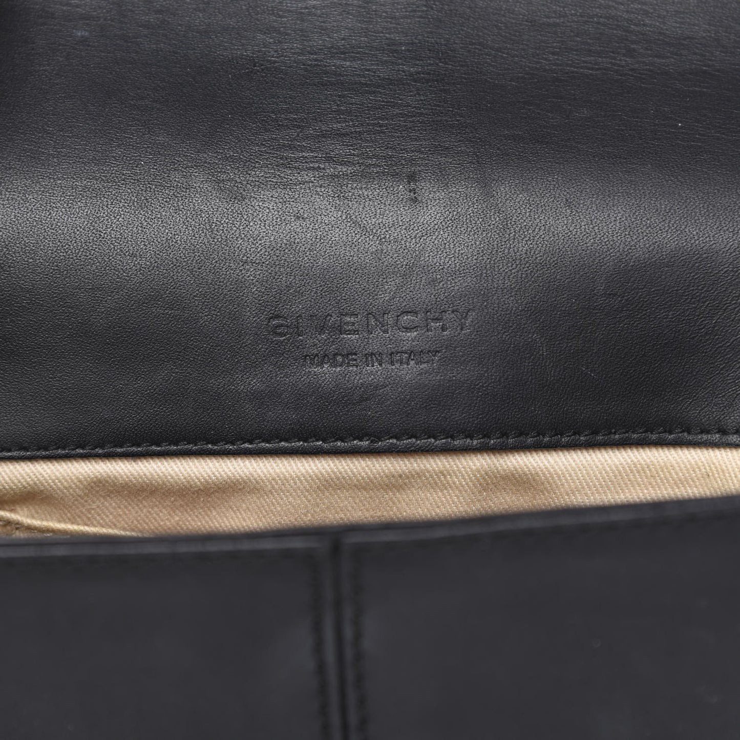Lambskin Obsedia Shoulder Bag Beige Black