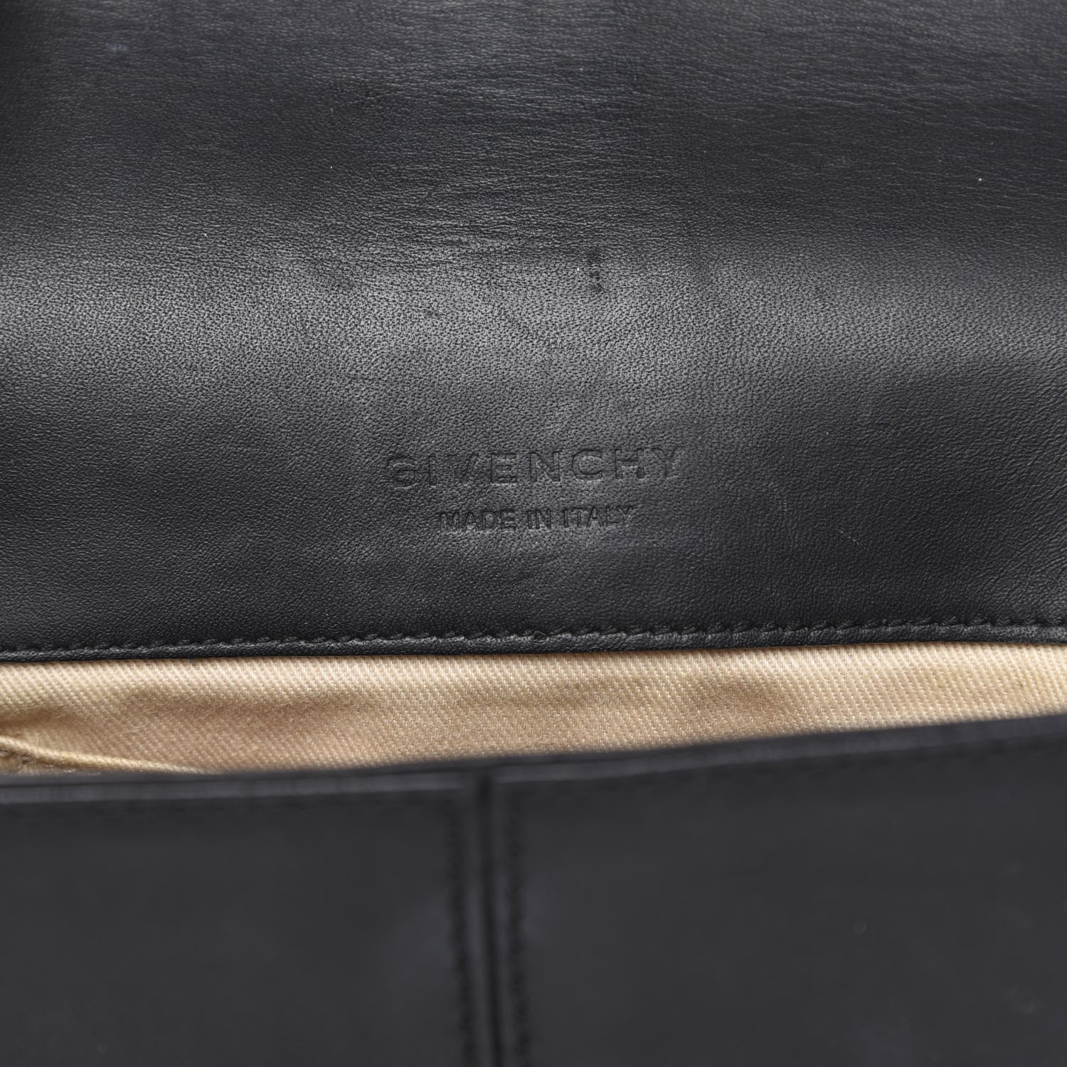 Givenchy Lambskin Obsedia Shoulder Bag Beige Black 6 of 17