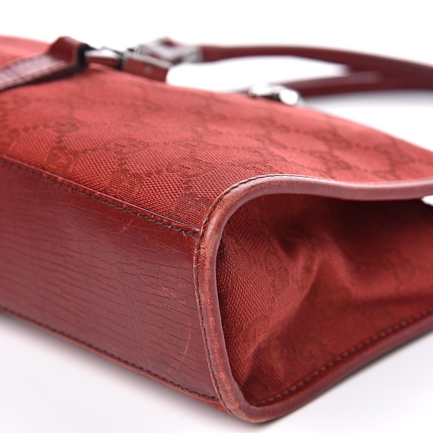 Gucci Monogram Small Bardot Bag Red 11 of 16