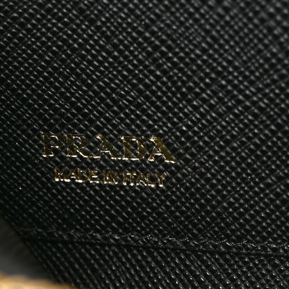 Prada Saffiano Small Triangle Wallet Black 6 of 7