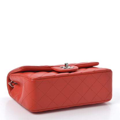 Chanel Lambskin Quilted Mini Rectangular Flap Red 3 of 10