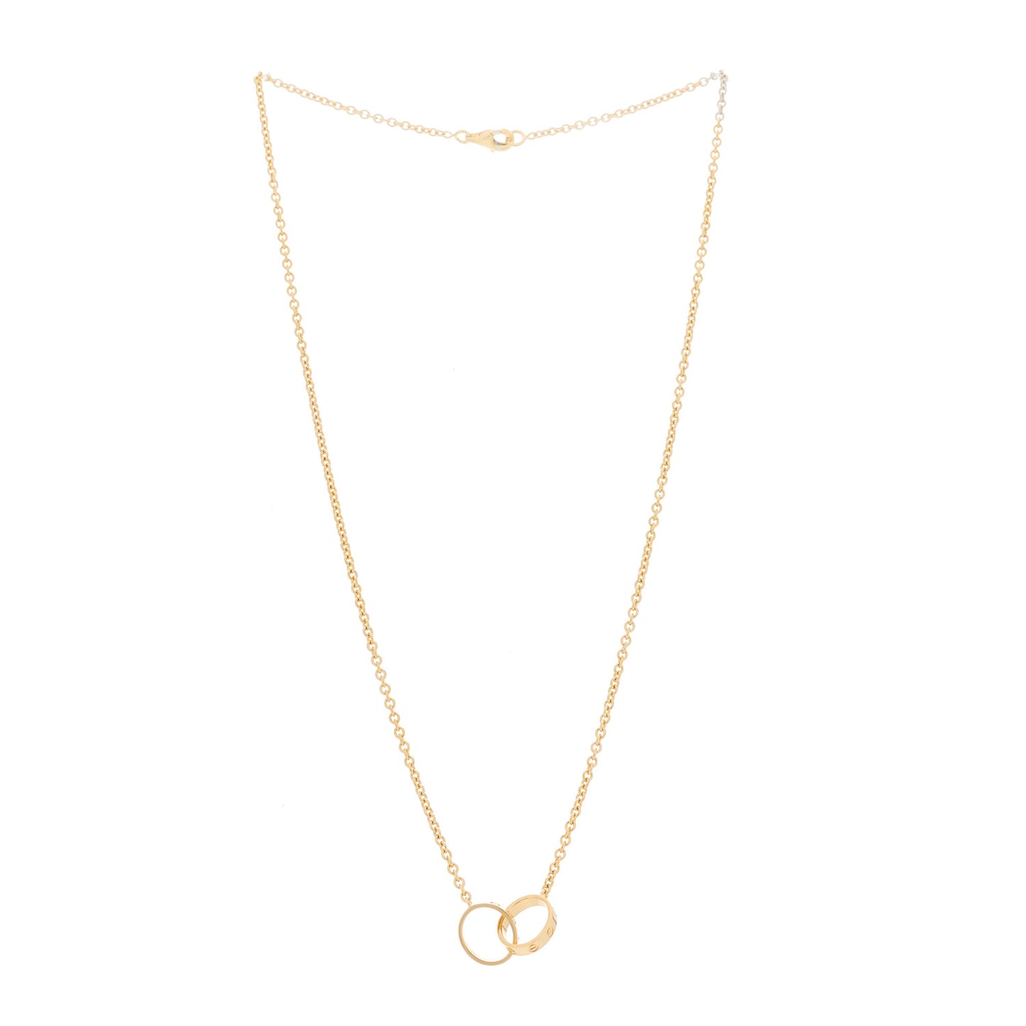 18K Yellow Gold Interlocking LOVE Necklace