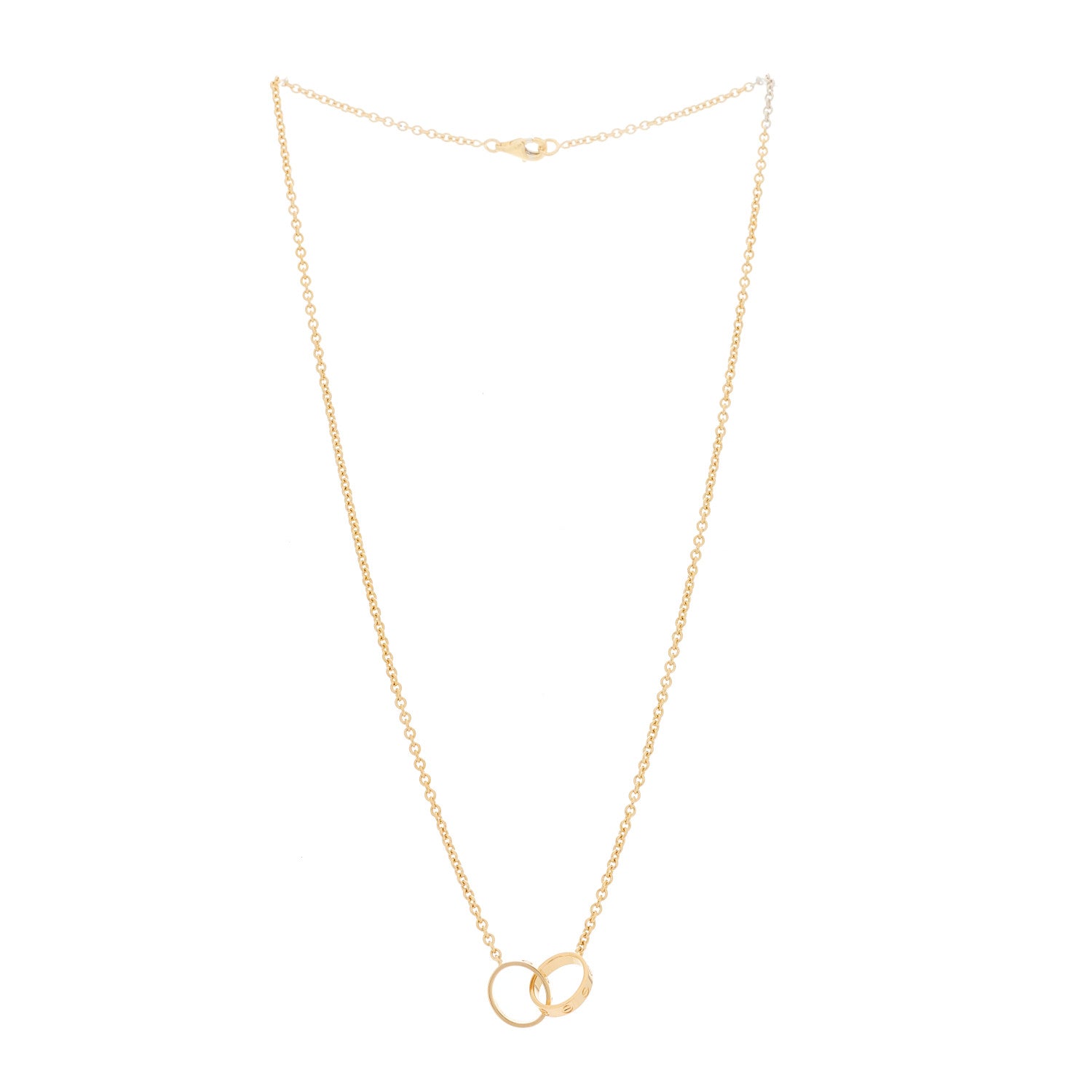 Cartier 18K Yellow Gold Interlocking LOVE Necklace 3 of 8