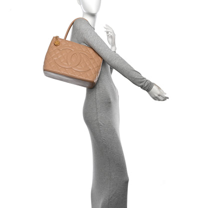 Chanel Caviar Quilted Medallion Tote Beige 2 of 12