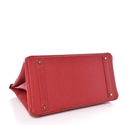 Hermes Ardennes Birkin 40 Rouge Vif 5 of 33