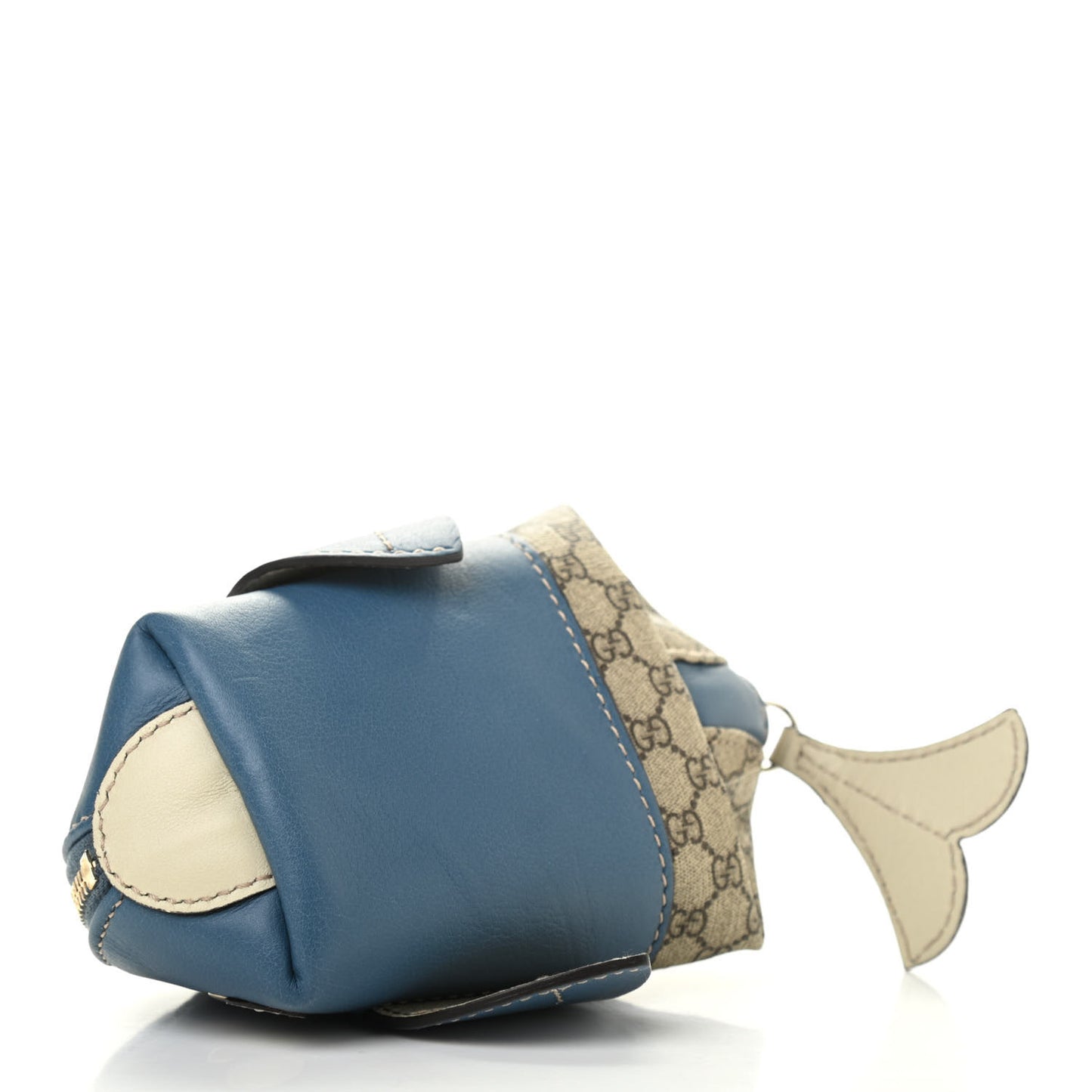 GG Supreme Monogram Children's Zoo Coin Purse Whale Blue
