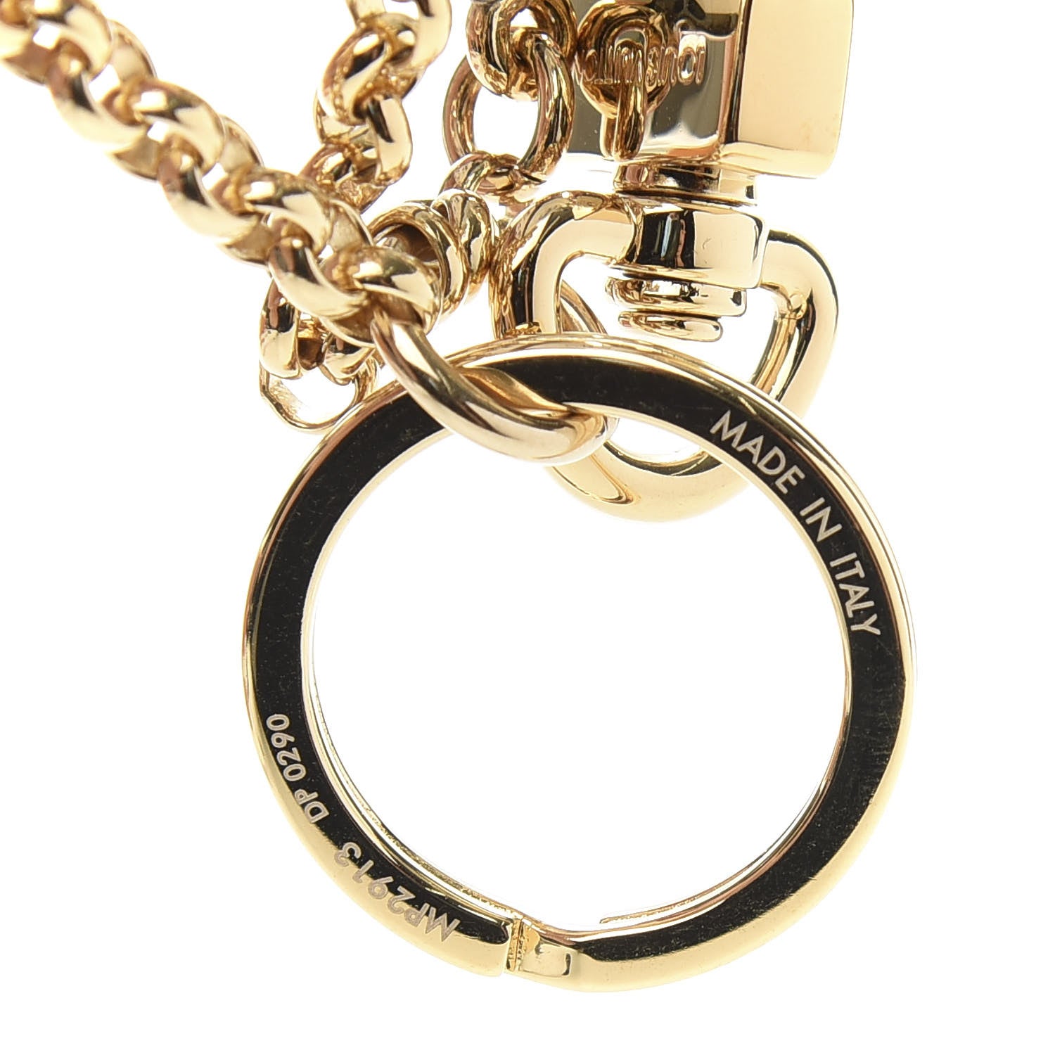 Louis Vuitton Metal Resin Game On Dice and Heart Charm Key Holder Gold 4 of 5