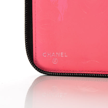 Chanel Calfskin Cambon Zip Around Organizer Wallet Black White 6 of 12