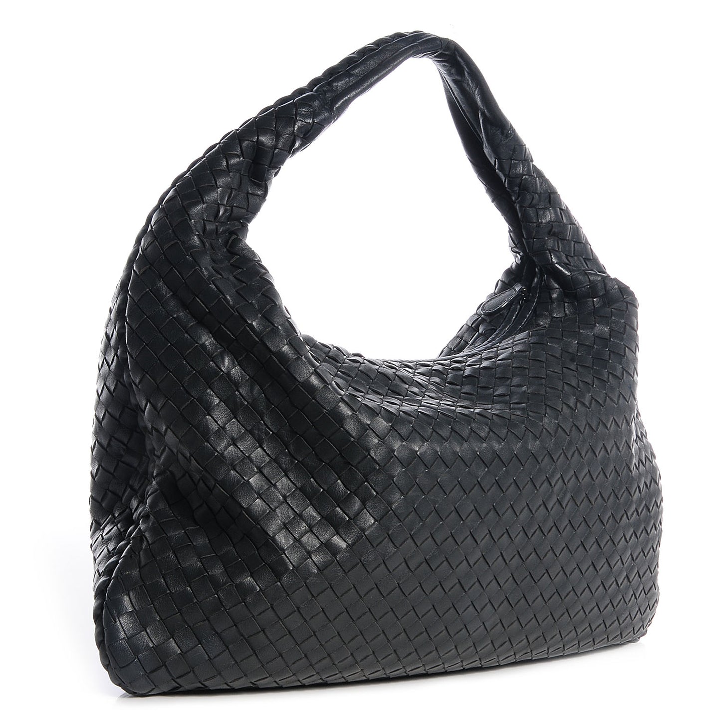 Nappa Intrecciato Medium Veneta Hobo Ardoise