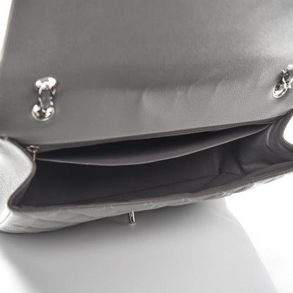 Chanel Caviar Quilted Maxi Single Flap Grey 6 of 14
