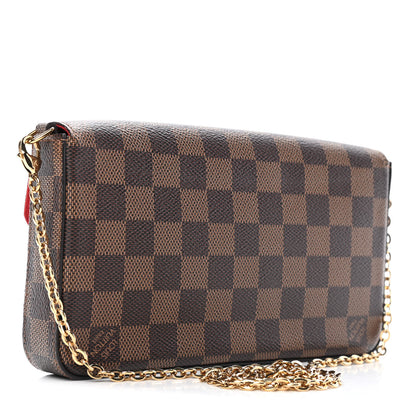 Louis Vuitton Damier Ebene Pochette Felicie Chain Wallet 2 of 4