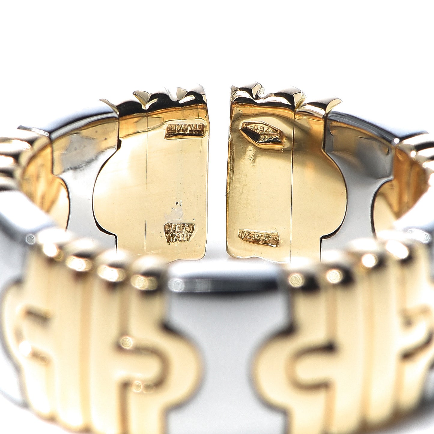 Stainless Steel 18K Yellow Gold Parentesi Band Ring 54 6.75