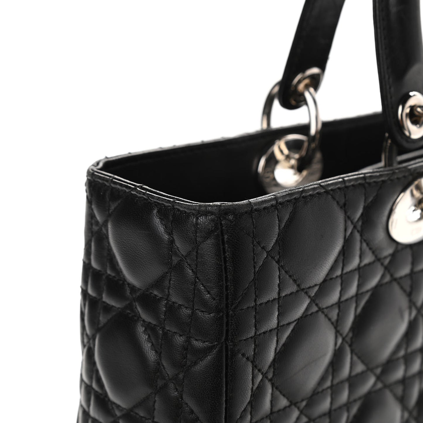 Lambskin Cannage Large Lady Dior Black