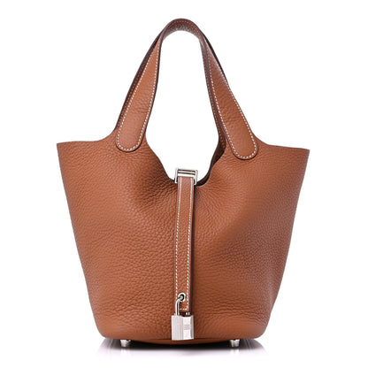 Hermes Taurillon Clemence Picotin Lock 18 PM Gold 1 of 8