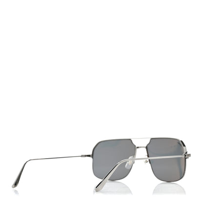 Cartier Metal Santos De Cartier Aviator Sunglasses CT0230S Silver 4 of 9