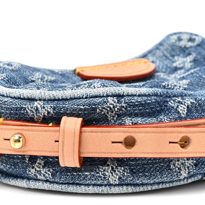 Louis Vuitton Monogram Denim Croissant Pochette Blue Blue 9 of 9