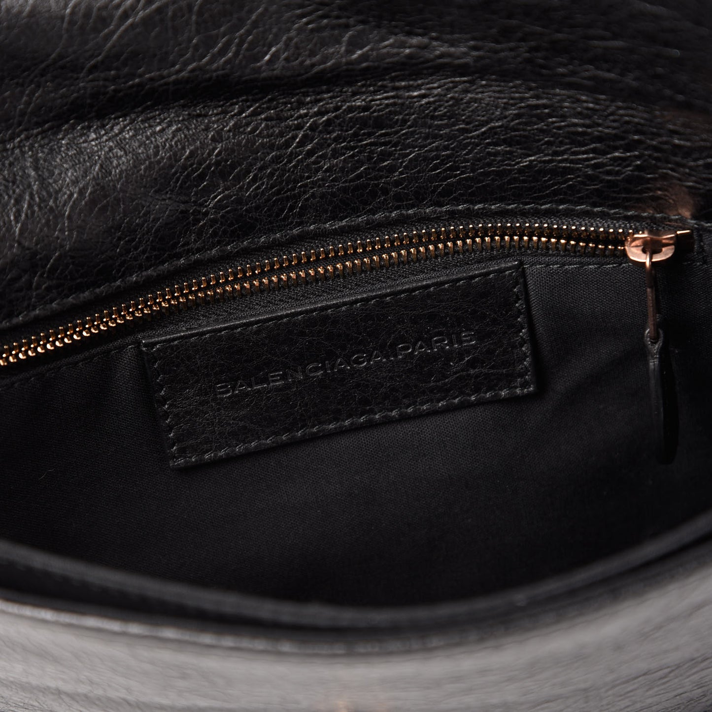 Agneau Giant 12 Rose Gold Hardware Envelope Clutch Black