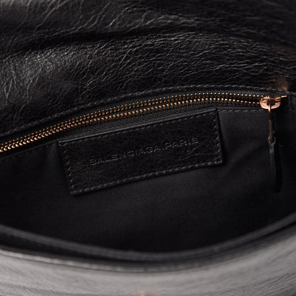 Balenciaga Agneau Giant 12 Rose Gold Hardware Envelope Clutch Black 8 of 10