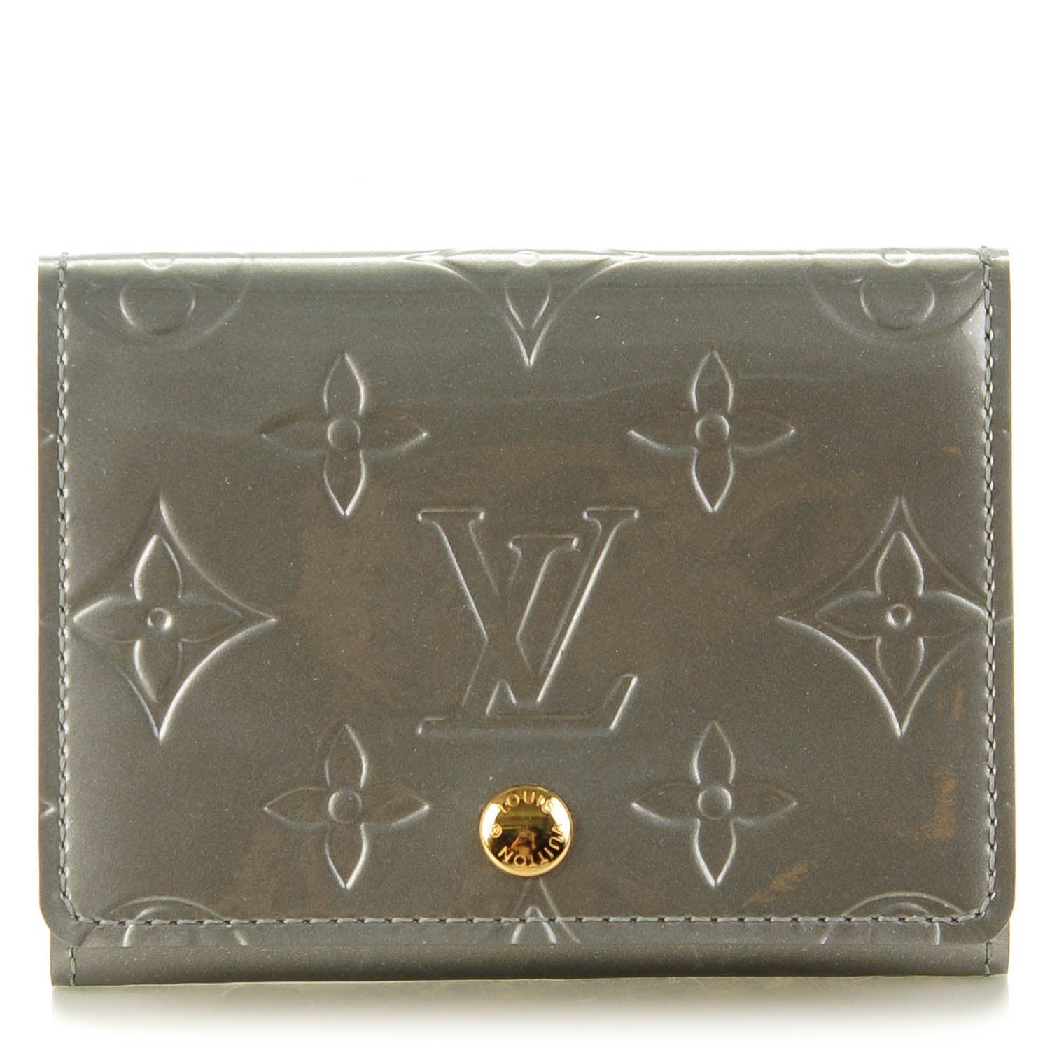 Louis Vuitton Vernis Business Card Holder Gris Art Deco 1 of 7