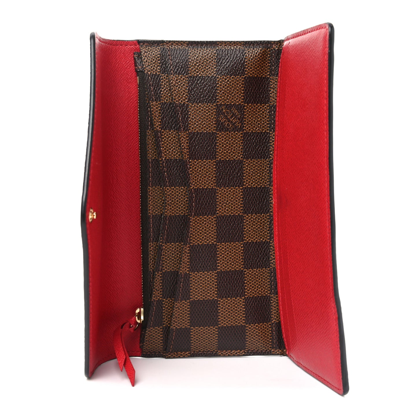 Damier Ebene Josephine Wallet Red