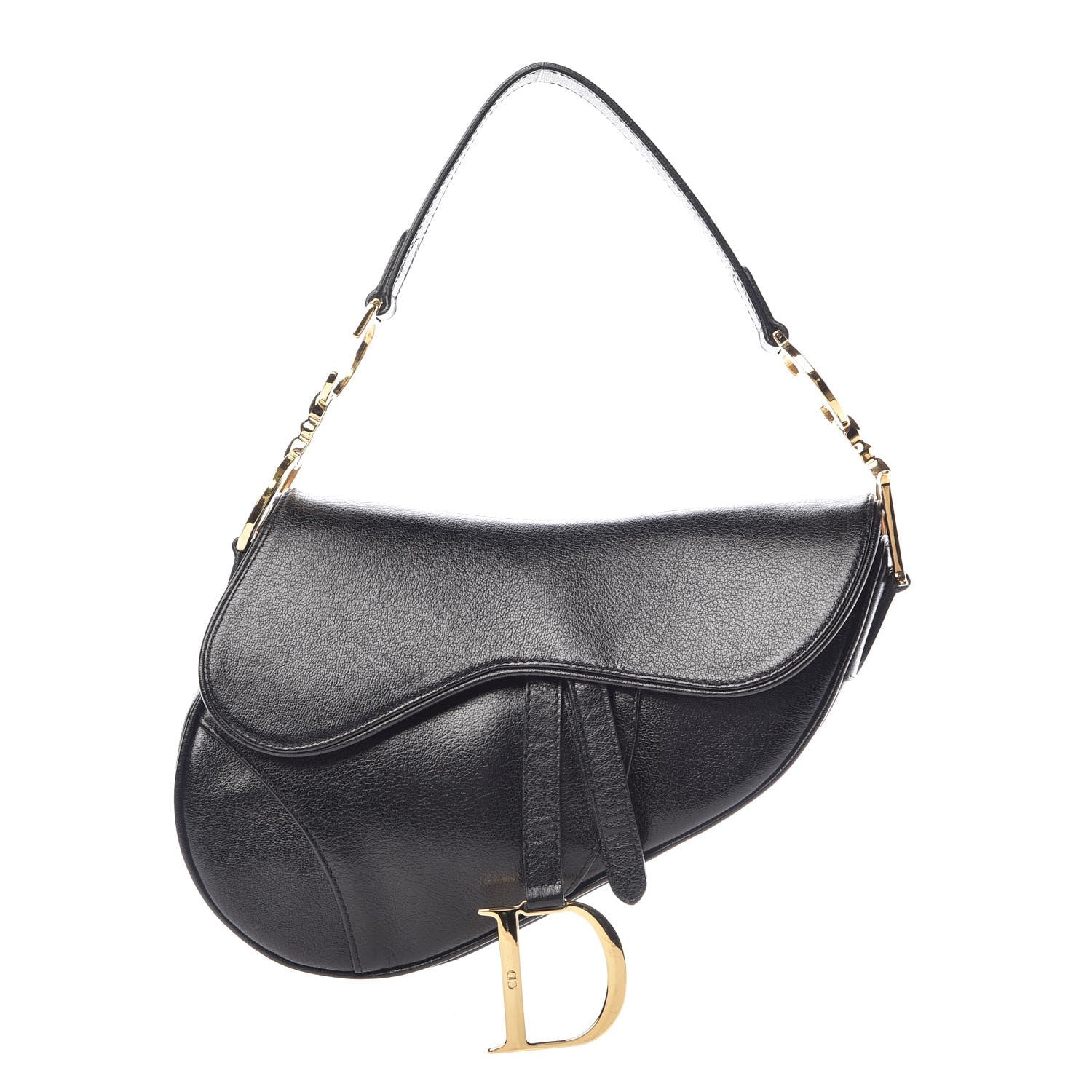 Christian Dior Calfskin Saddle Bag Black 1 of 7