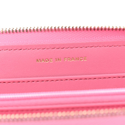 Chanel Caviar Quilted Large Gusset Zip Around Wallet Pink 7 of 9