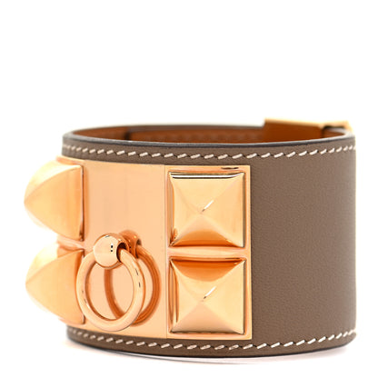 Hermes Swift Collier De Chien CDC Bracelet T2 Etoupe 1 of 6