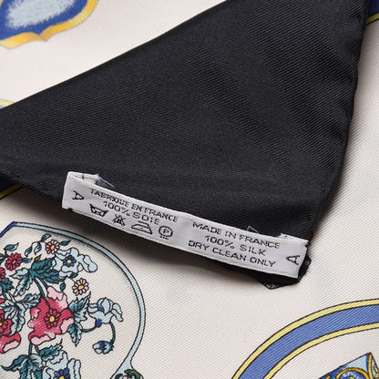 Hermes Silk Qu' Importe Le Falcon Pocket Square 3 of 4