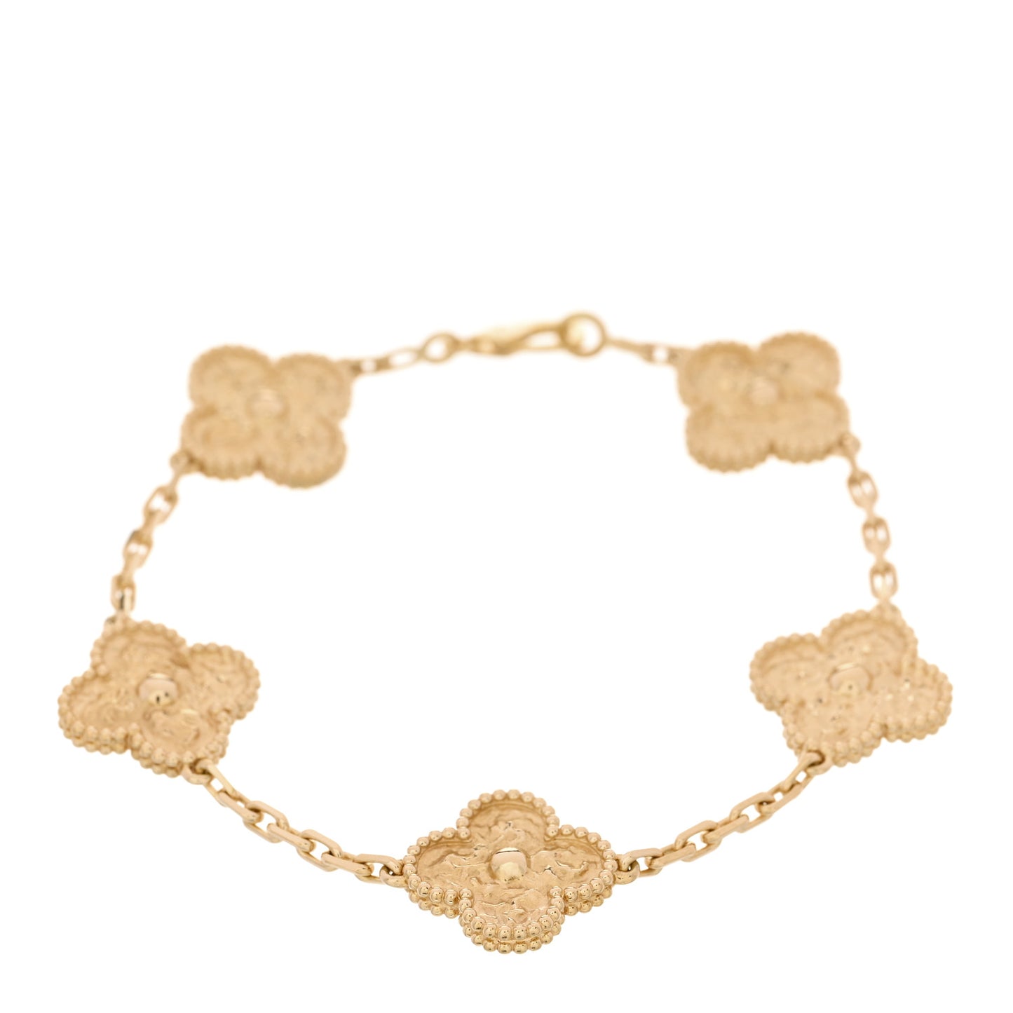 18K Yellow Gold 5 Motifs Vintage Alhambra Bracelet