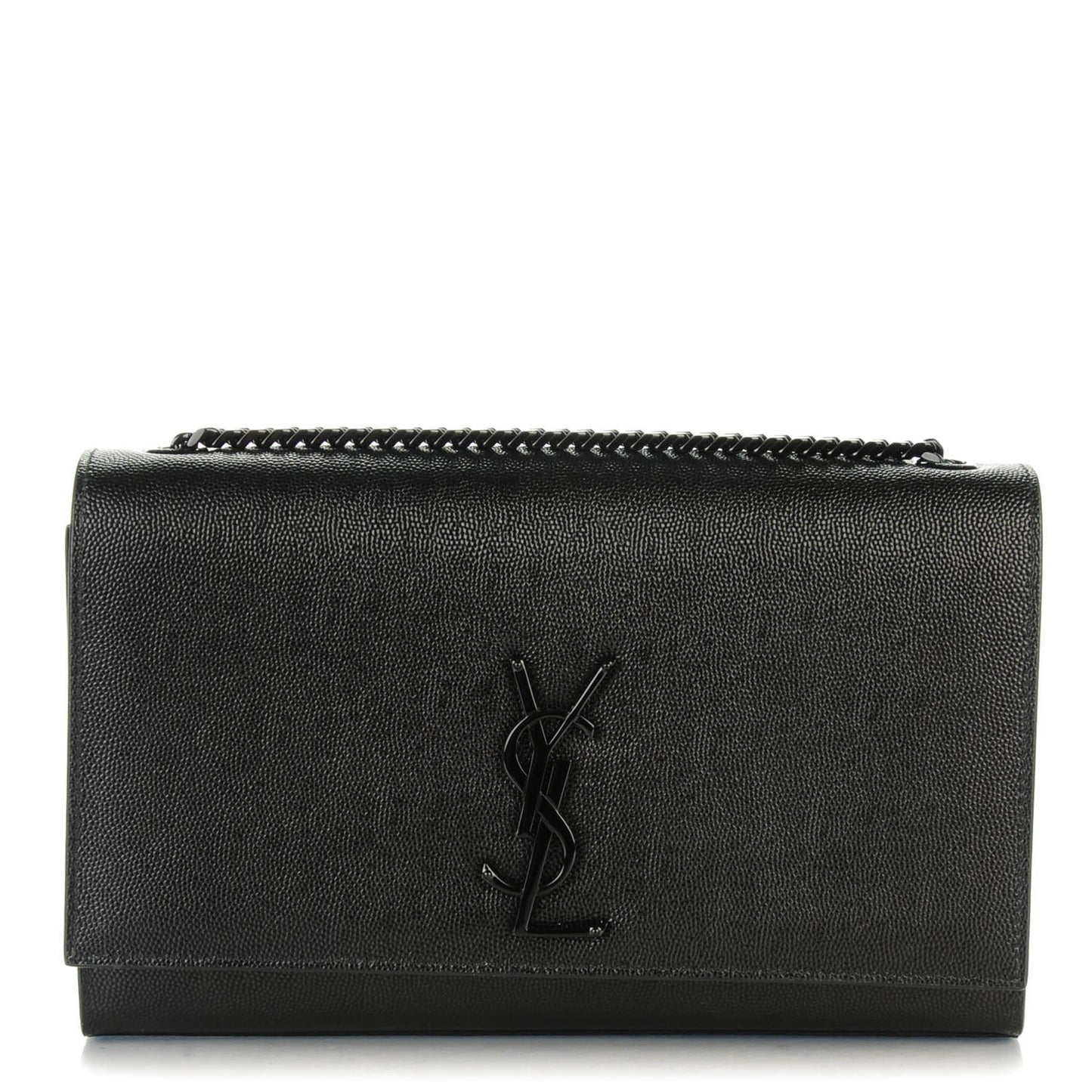 Grain De Poudre Medium Classic Monogram Kate Satchel Black