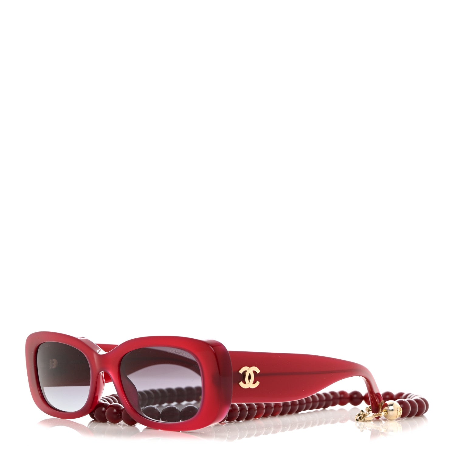 Chanel Acetate Rectangle Sunglasses 5488 Bordeaux 1 of 8