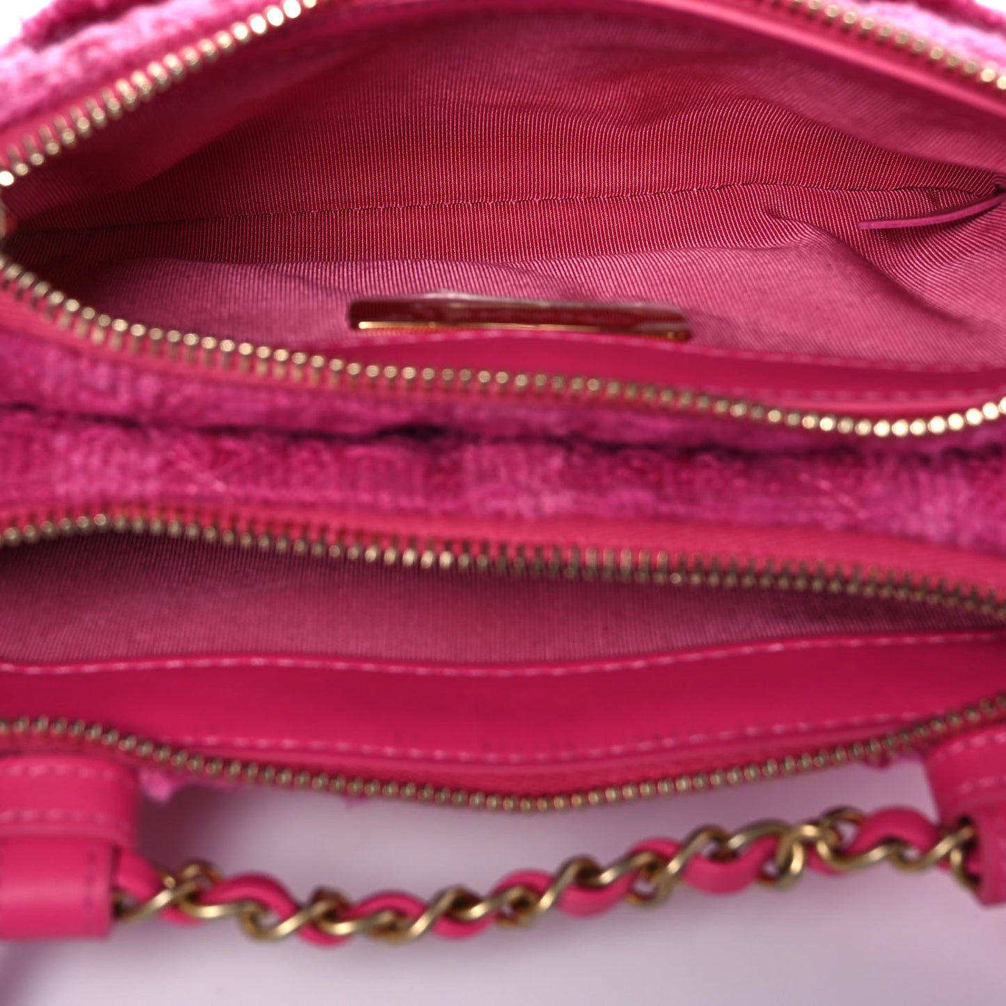 Wool Tweed Giant Logo Waist Bag Pink
