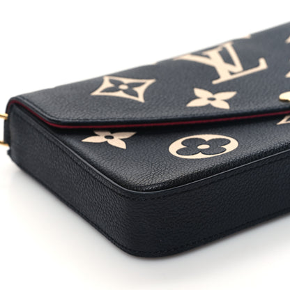 Louis Vuitton Empreinte Monogram Giant Felicie Pochette Black Beige 9 of 12