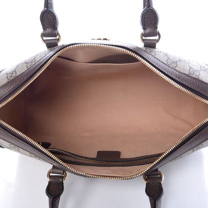 Gucci GG Supreme Monogram Web Medium Ophidia Boston Brown 5 of 7