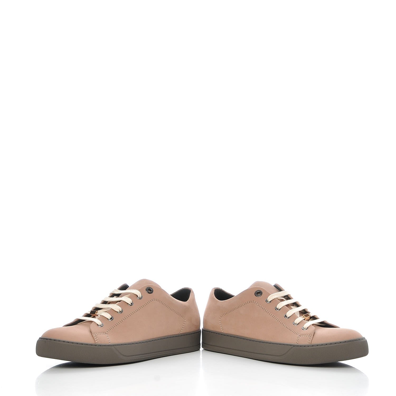 Lanvin Mens Nubuck Contrast Sole Sneakers 7 Pale Pink 6 of 10