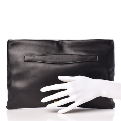 Prada Soft Calf Clutch Black 2 of 12