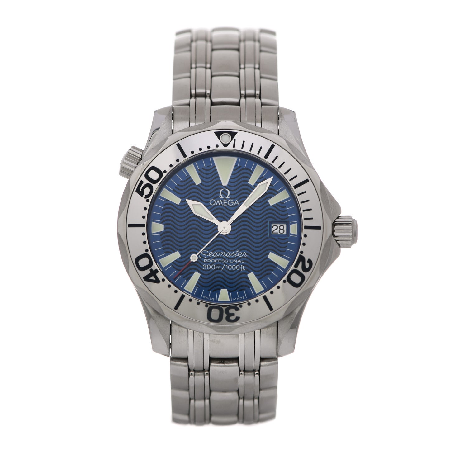 Stainless Steel 36mm Seamaster Professional Quartz Watch Blue 2065.80