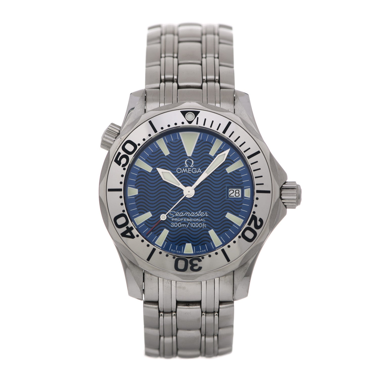 Omega Stainless Steel 36mm Seamaster Professional Quartz Watch Blue 2065.80 1 of 5