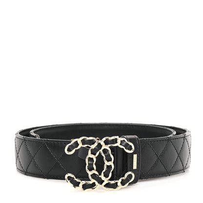 Chanel Calfskin Quilted CC Chain Belt 70 28 Black 1 of 7