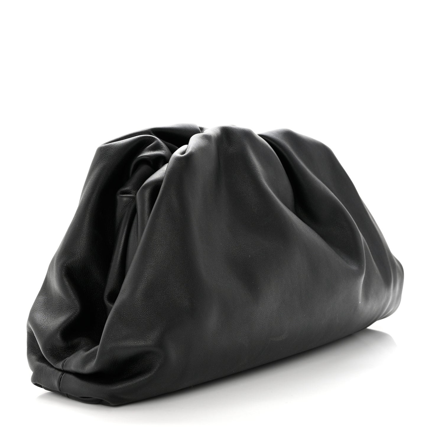 Smooth Butter Calf The Pouch Oversized Clutch Black