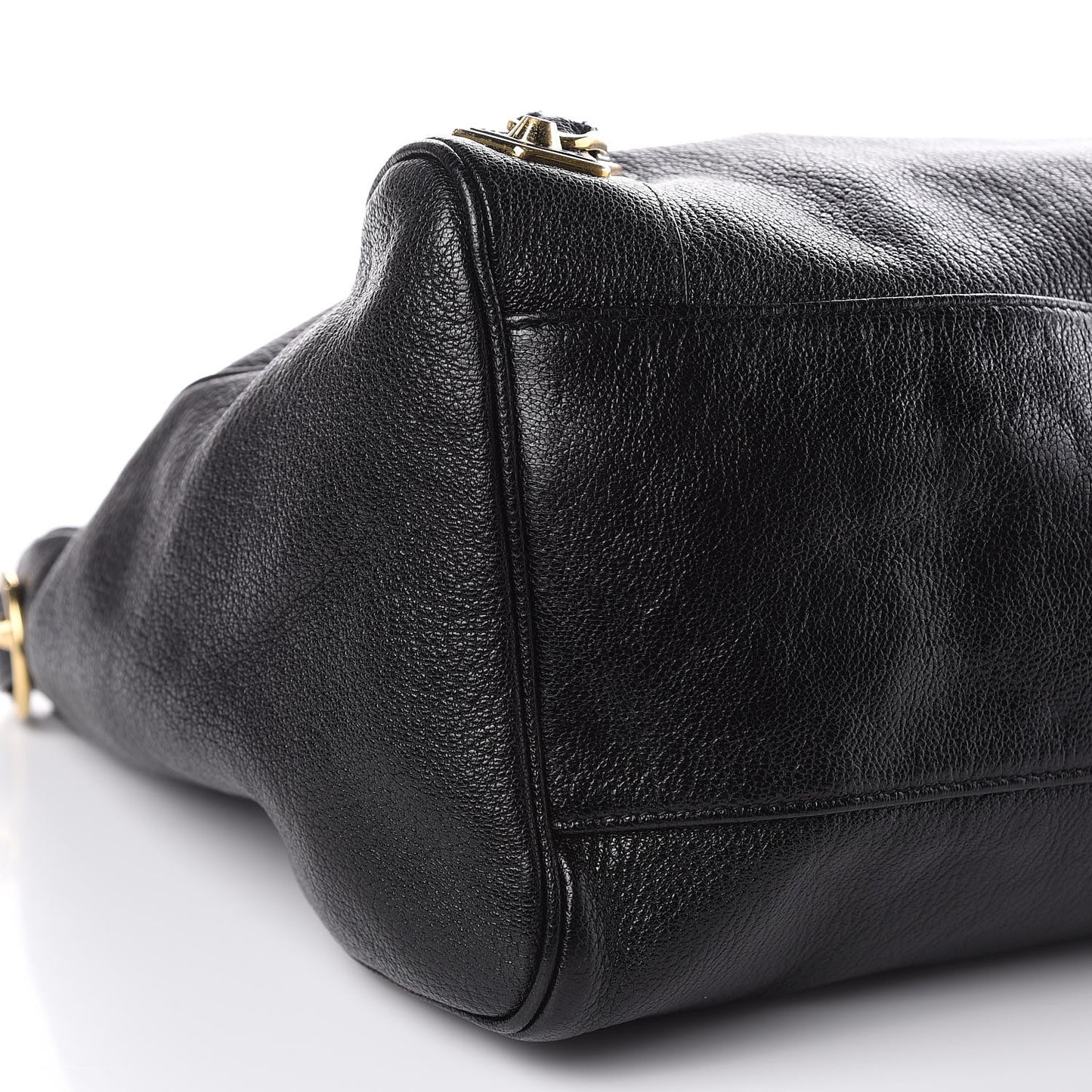 Chevre Gold Metallic Edge Hardware Velo Black