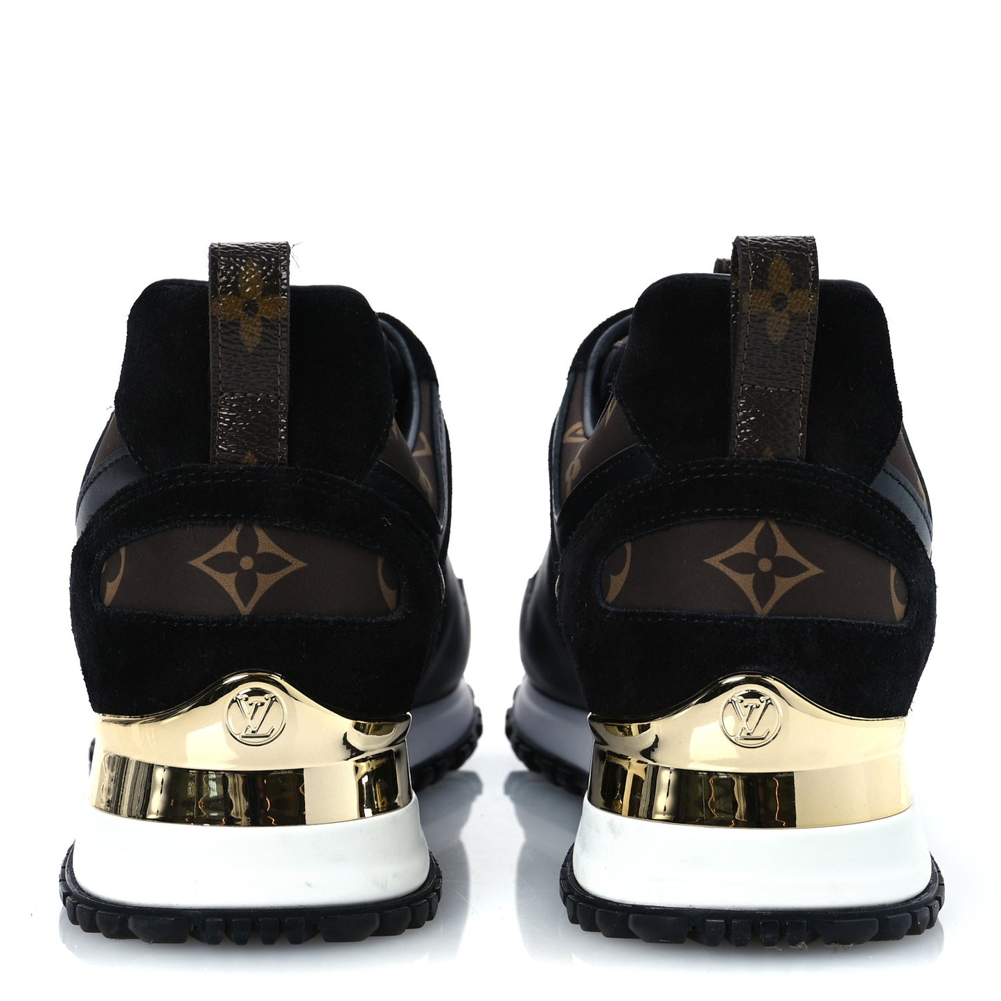 Suede Monogram Run Away Sneakers 36.5 Black