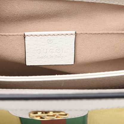 Gucci Suede Calfskin GG Web Small Ophidia Chain Shoulder Bag Burro New Mystic White 6 of 12