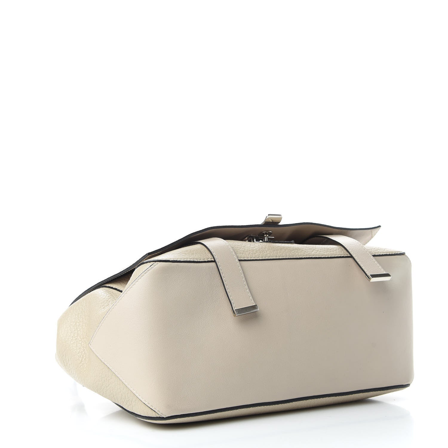 Proenza Schouler Pebbled Calfskin Double Sided PS Courier Bag Talc 4 of 9
