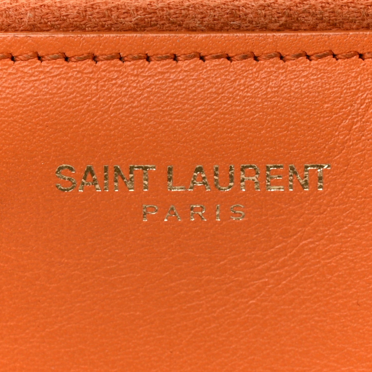 Saint Laurent Calfskin Classic Y Ligne Wallet Orange 6 of 14
