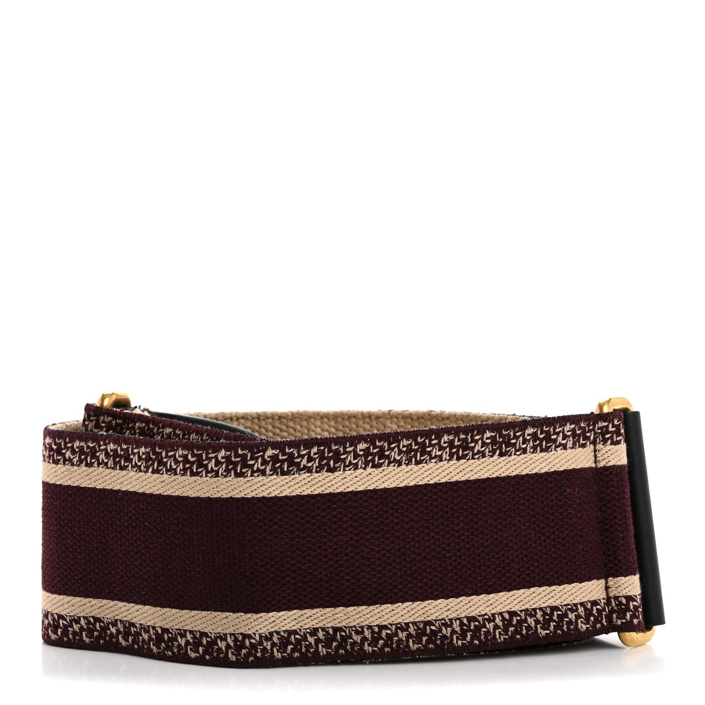 Canvas Embroidered Shoulder Strap Burgundy