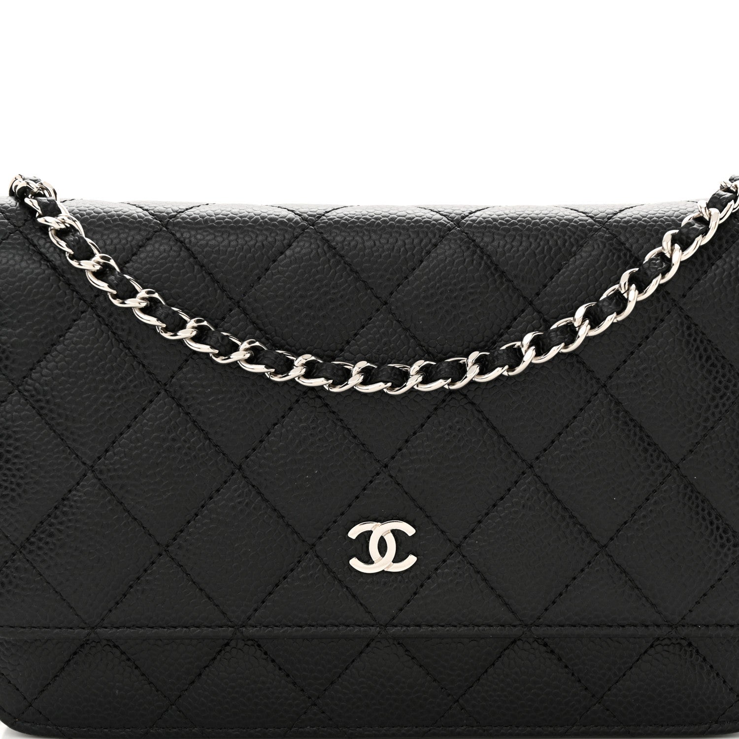 Chanel Caviar Quilted Wallet on Chain WOC Black 9 of 14